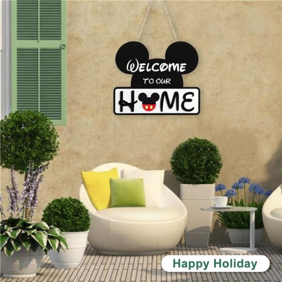 Mouse Interchangeable Seasonal Welcome Door Sign for Front Door Decor - Picture 5 of 7